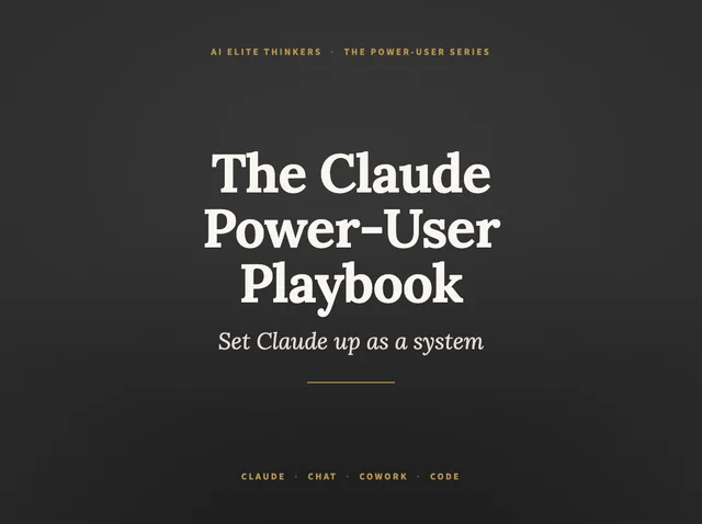 Cover of The Claude Power-User Playbook